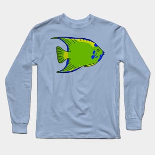 Blue Queen Angelfish Long Sleeve T-Shirt
